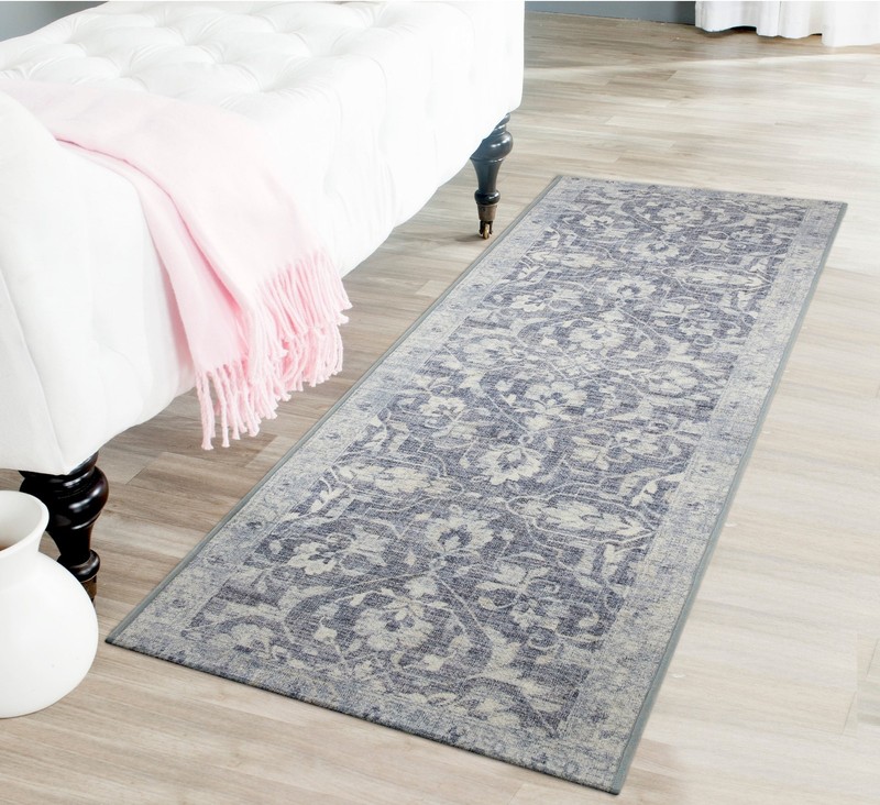 Blue Persian Non-Skid Indoor Runner Rug 2' x 7' gallery