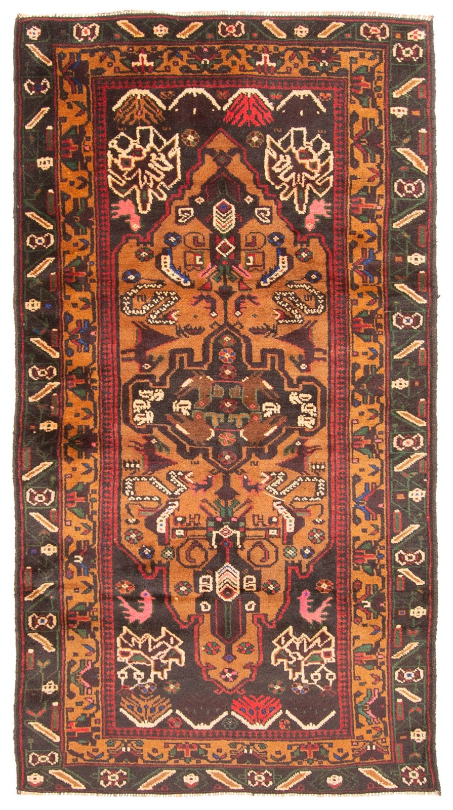 Traditional Vintage Hand-Knotted Oriental Carpet 3'2" x 6'0" Wool Area Rug gallery