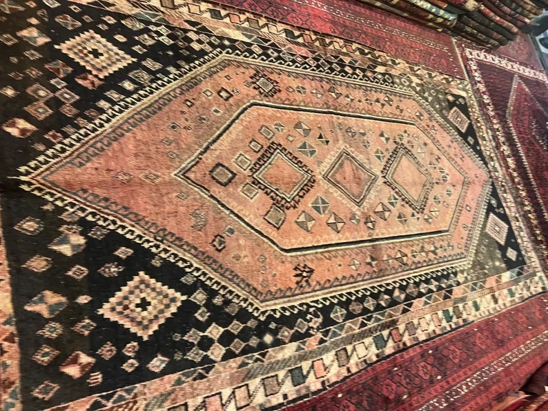 150 X 275 cm COLLECTORS' ITEM Antique Natural Vegetable Star Kazak Caucasian Rug gallery