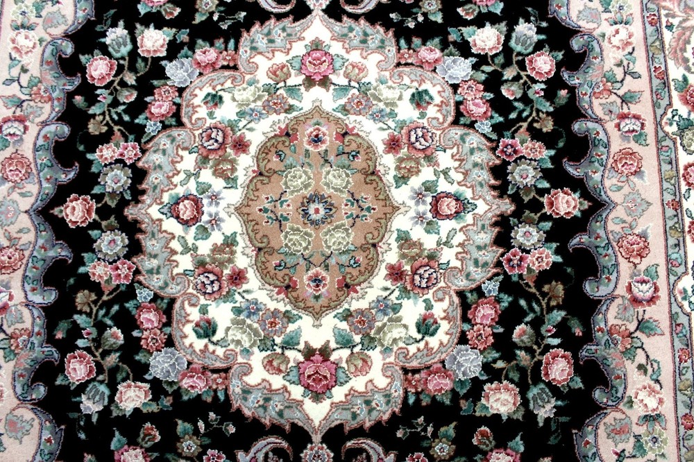 9X6 BREATHTAKING MASTERPIECE 400KPSI 50RAJ HAND KNOTTED SILK & WOOL TABRIZZ RUG