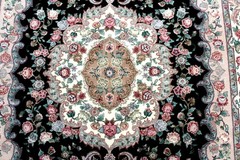 9X6 BREATHTAKING MASTERPIECE 400KPSI 50RAJ HAND KNOTTED SILK & WOOL TABRIZZ RUG