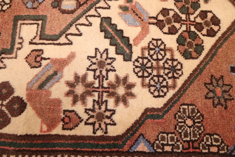 Vintage Traditional Hand-Knotted Area Rug 3'7" x 4'11" Oriental Wool Carpet gallery