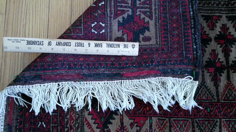 41" X 64" Vintage Handmade Tribal Wool Rug Balouch Afghan Rug Red Black, gallery