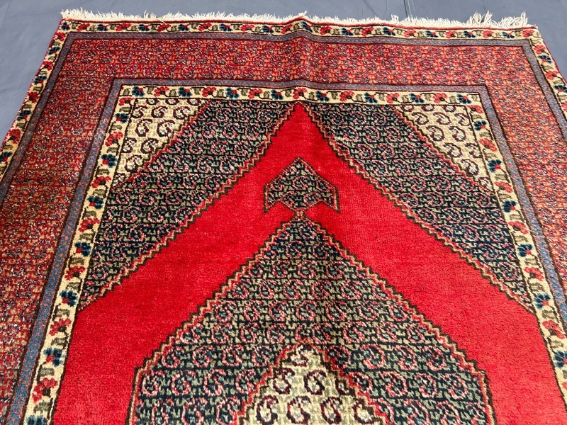 3'10x6'1 ft Caucasian Boteh Diamond Medallion Handknotted Wool Vintage Rug gallery