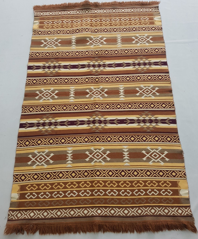 Vintage Handmade Traditional Navajo Turkish Kilim Floor Rug Carpet 182x116 cm
