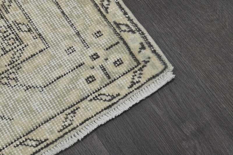 Oushak Turkish Vintage Rug 4x7 Kilim Rug Anatolian Handmade Boho Decor BEIGE gallery