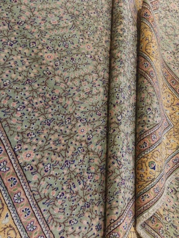 Exquisite Natural Dye Large Wool Pile High-End Hereke Rug 7x10ft gallery