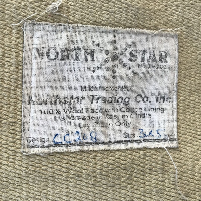 North Star Brown Wool & Cotton Paisley Wall Hanging - Rug 5 X 3 Handmade India gallery