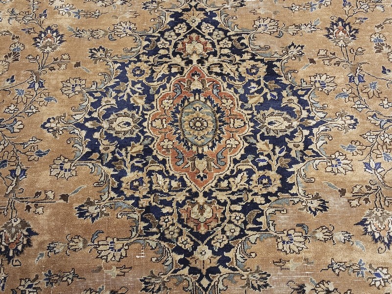 ESTATE 10x12 SIGNED CIRCA 1920 STONE-WASHED HANDMADE-KNOTTED WOOL RUG 582647 gallery