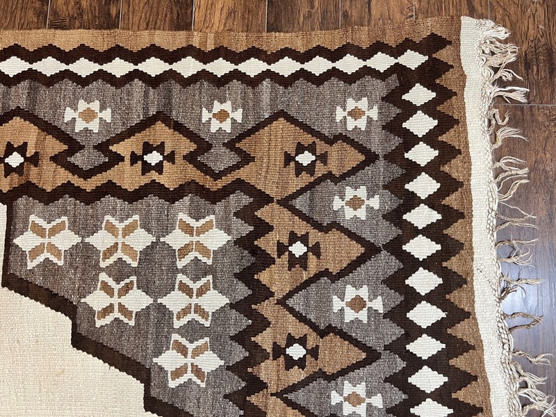Antique Fars Kilim Rug 8x11 Tribal Flatweave Carpet Semi Open Field Geometric gallery