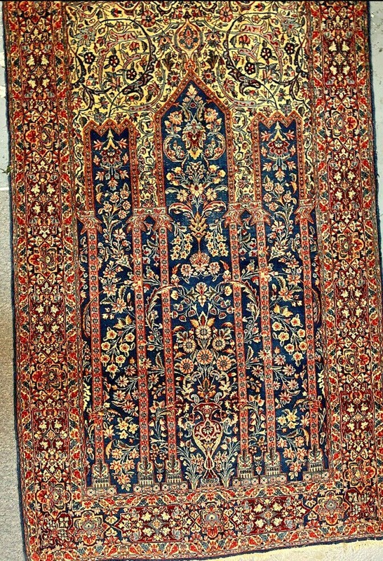Antique Persian Rug with Prayer Arch - 54” x 89” Circa 1880-1910 gallery