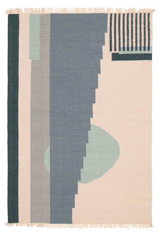 Vintage Hand Woven Area Rug 5'2" x 7'10" Traditional Wool Oriental Carpet