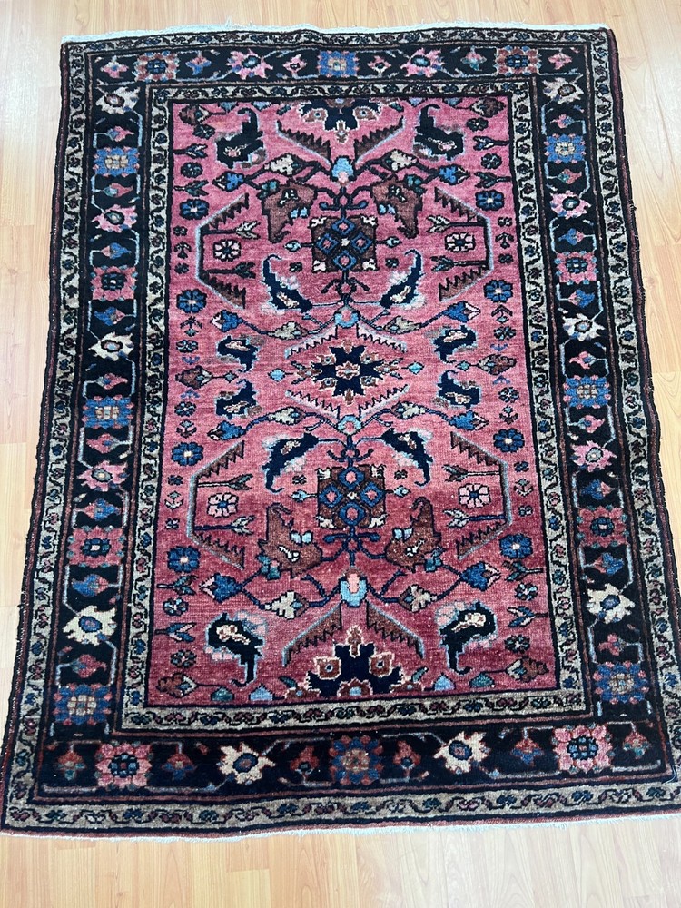3'6" x 4'8" Antique Turkish Oriental Rug - 1920s - Hand Made - 100% Wool