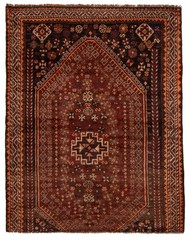 Vintage Traditional Hand-Knotted Area Rug 4’6″ x 5’7″ Oriental Wool Carpet