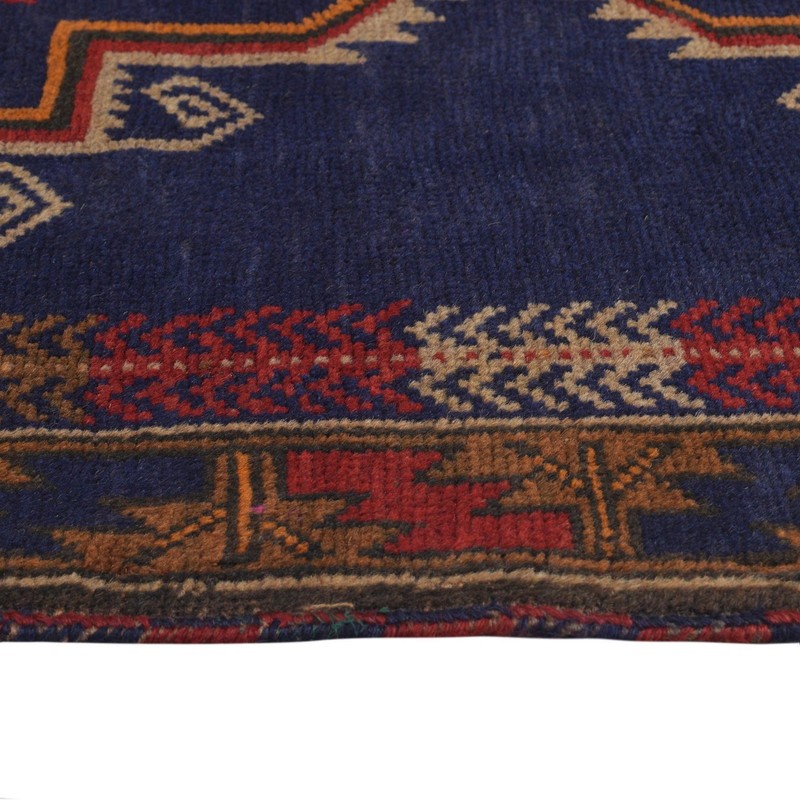 Traditional Balochi Rug Handmade Wool Carpet 4.7x2.8 ft gallery