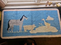 Vintage Childs Nursery Area Rug Over 70 Years Old