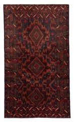 Vintage 3’10” x 6’7″ Traditional Hand Knotted Vegetable Dye Wool Area Rug