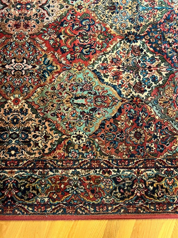 Karastan Wool Rug 700 Series 717 Kirman Multicolor ~ 5ft 9.5in X 9ft 2in gallery