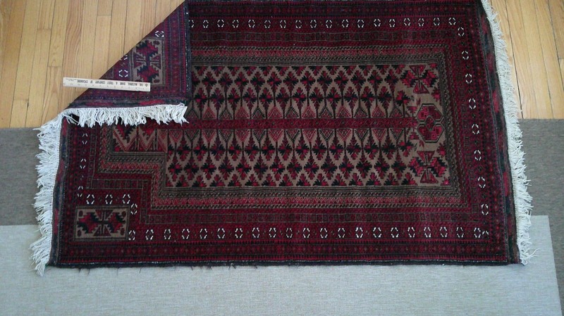 41" X 64" Vintage Handmade Tribal Wool Rug Balouch Afghan Rug Red Black, gallery