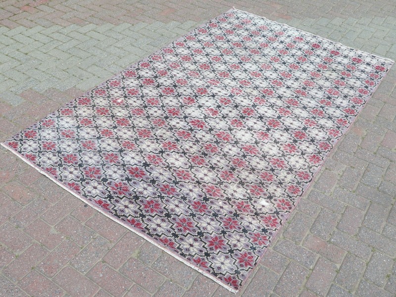 Vintage Anatolia Carpet, Modern Rug, Floor Carpet, Handmade Large Rug 62"X101" gallery