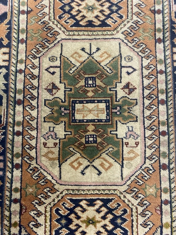 Hand Knotted 2’6” x 5” Oriental Rug Indu Wool Cotton Foundation Joshghan gallery