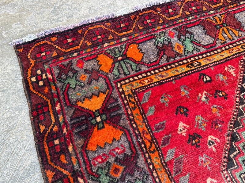 Semi Antique Caucasian Tribal Rug 5x9 Star Kazak Style Wool Living Room Runner gallery