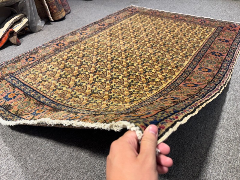 Fine Antique Caucasian Shirvan Rug 4x6 ft Hand Knotted Heris Kazak Vintage Rug gallery