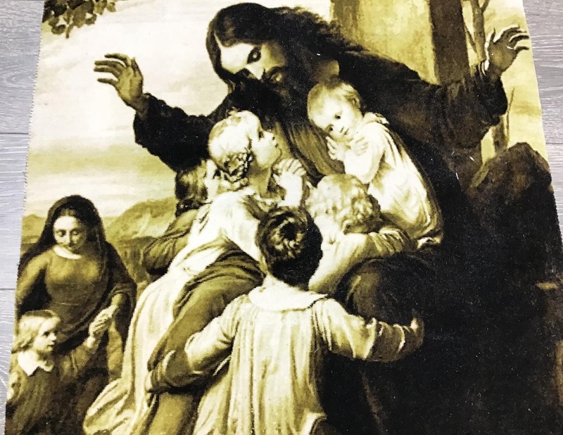 hand knotted Picture Rug Jesus 39" x 25" gallery
