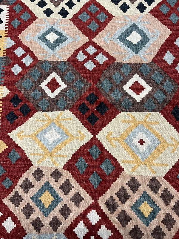 Vintage Kilim Traditional Hand Made Oriental Wool Kilim 5ftx3.2ft 143cmx102cm gallery
