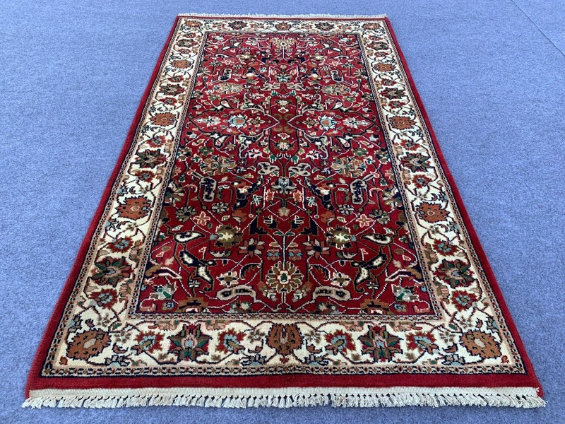 Amazing Hand Knotted Tribal Tabreez Wool Area Rug 5.6 x 3.3 Ft gallery