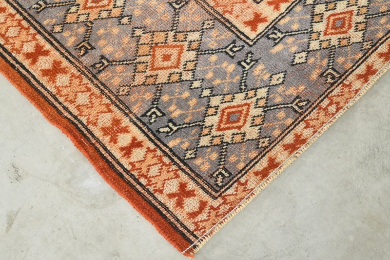 4x6 turkish wool area rug, hand-knotted vintage oushak rug, boho decor, 1255 gallery