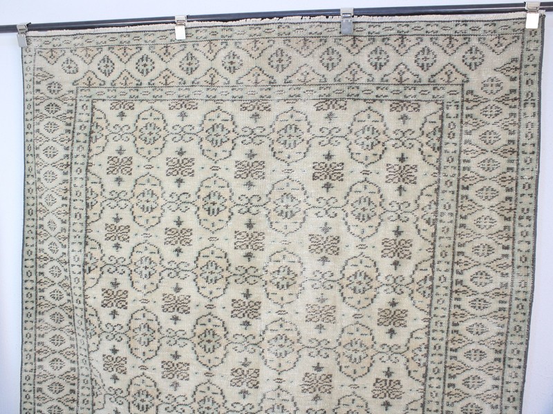 5x9 Turkish Handmade Area Rug Brown Beige Floral Shabby Chic 5.3x8.5 ft gallery