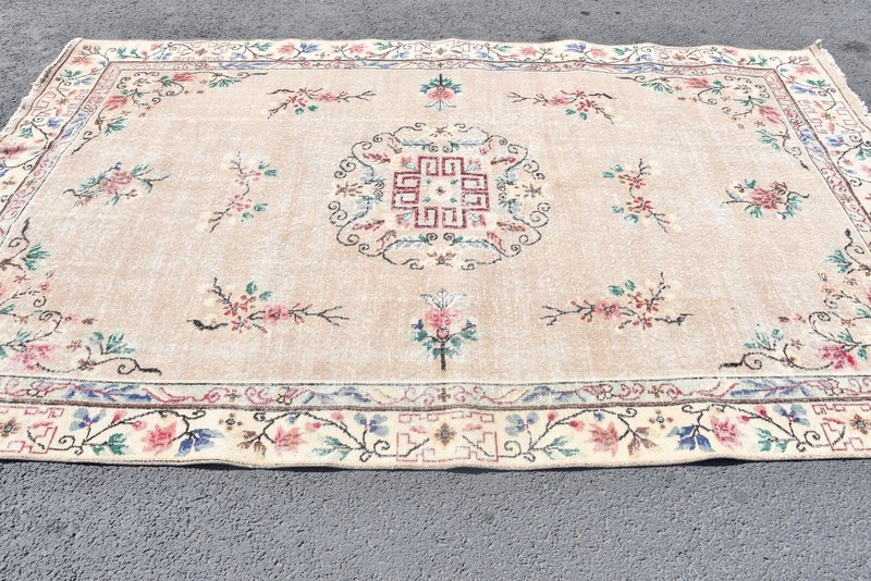 Turkish Rug, Vintage Rug, 3.5x6.8 ft Accent Rug, Home Decor Rug, Moroccan Rug gallery