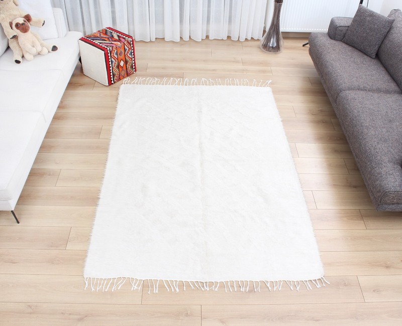 Blanket Siirt Blanket Turkish 5.02' x 7.51' Vintage Fast Shipment 11791 gallery