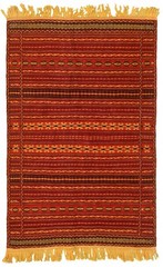 Vintage Hand Woven Turkish Carpet 3’2″ x 5’0″ Traditional Wool Kilim Rug