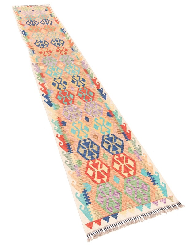 Kelim Afghan 498x85 cm Handwoven Oriental Carpet Rug Runner Kilim gallery