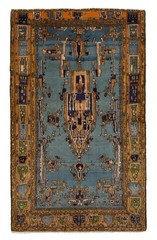 Vintage 3’5″ x 5’6″ Traditional Hand Knotted Vegetable Dye Wool Area Rug