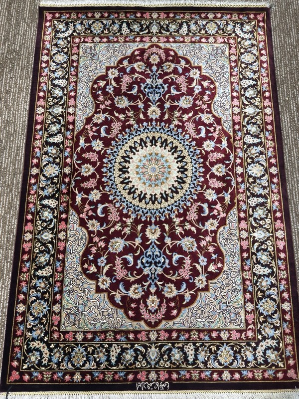 3x4 Ft 100% Mulberry Silk Handmade Rug 24x24 (576 KPSI) Signed Fine Art Carpet gallery