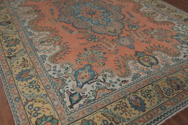 Vintage Handmade Room Size Area Rug 10x13 Traditional Over-Dyed Wool Carpet gallery