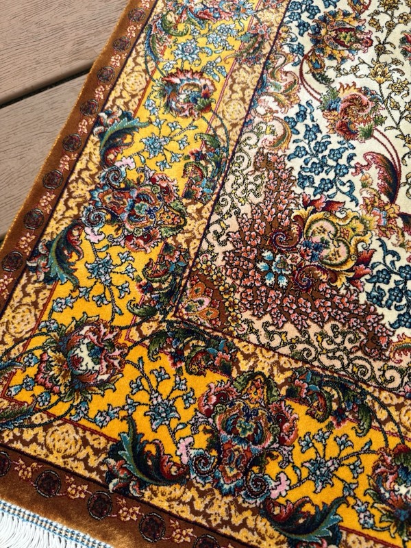 High Quality Silk Rug Wall Hanging Pictorial Persiann’ Silk Rug Carpet 3x5 Ft gallery