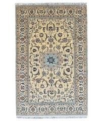 SILK & WOOL SUPER FINE NAEIN CARPET HAND MADE EASTERN RUG 10’3″ x 6’8″ CLEANED