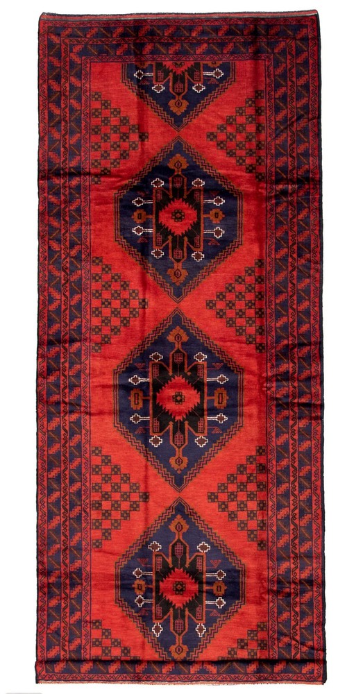 Vintage Hand-Knotted Carpet 5'0" x 12'7" Traditional Oriental Wool Area Rug