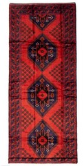 Vintage Hand-Knotted Carpet 5’0″ x 12’7″ Traditional Oriental Wool Area Rug