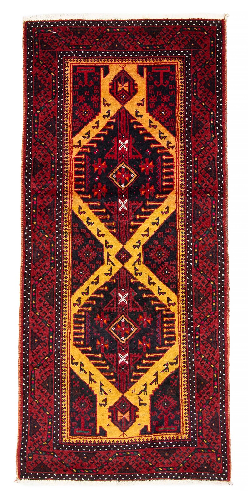 Vintage 3'1" x 6'5" Traditional Hand Knotted Vegetable Dye Wool Area Rug gallery