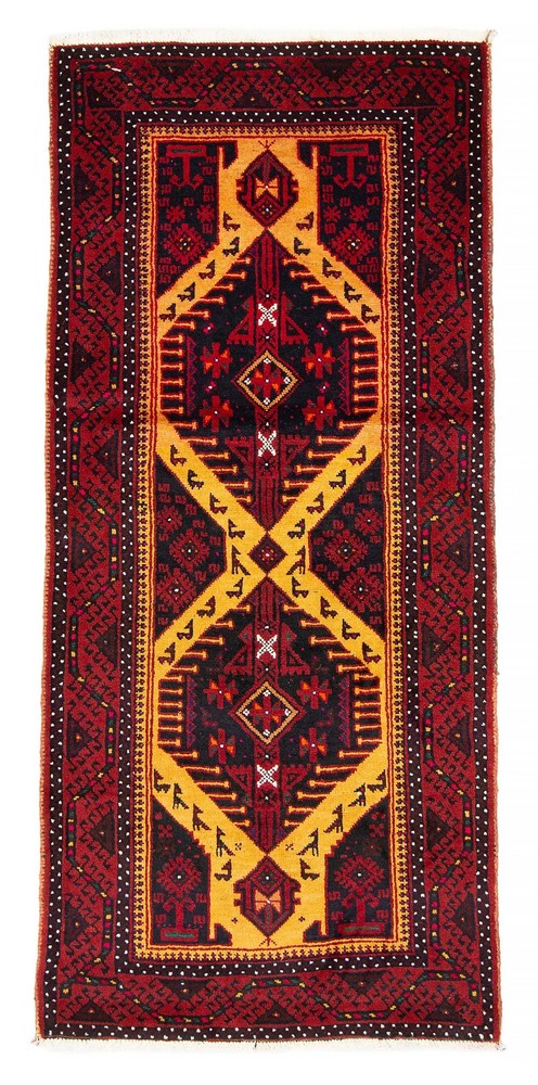 Vintage 3'1" x 6'5" Traditional Hand Knotted Vegetable Dye Wool Area Rug