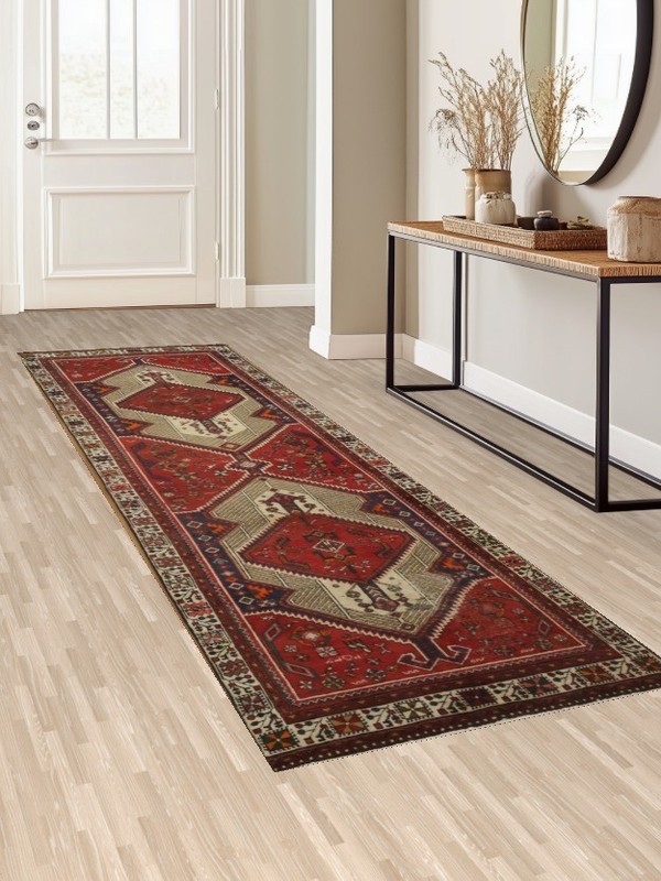 Classic Geometric 12 ft Runner Rug 4x12 Tribal Traditional Handmade Wool Carpet gallery