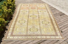 Turkish Rug 77”x112” Bunyan Carpet Vintage 197x287cm Oriental Decor Rug 6×9
