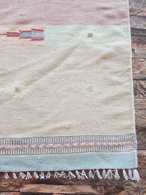 Vintage Handmade Traditional Floral Kilim Floor Rug Carpet 167x113 cm gallery