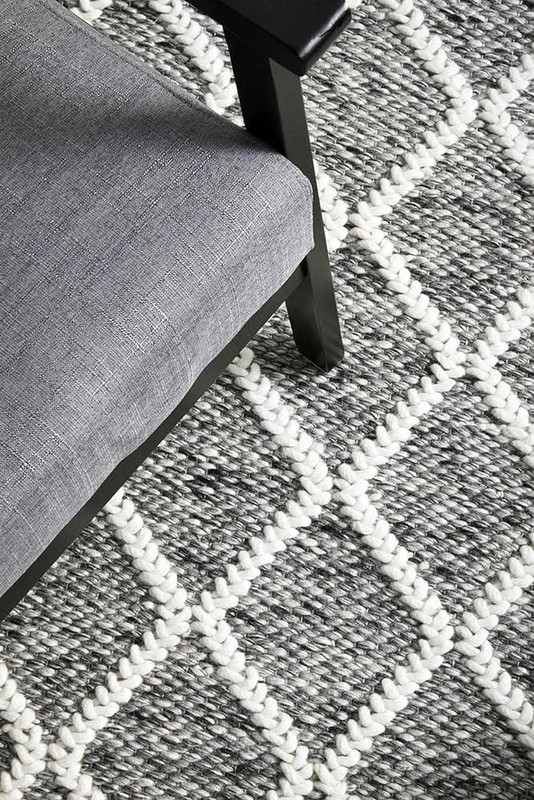 Huxley Hand Loomed Rug, 225 Cm Length X 155 Cm Width, Grey gallery