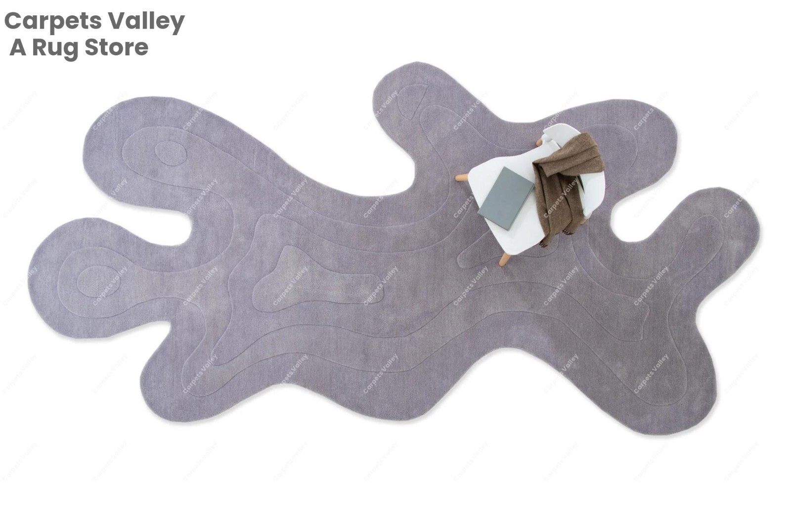 AMOEBA LAVENDER Hand-Tufted Wool Handmade Area Rug Carpet for Home Living Room gallery